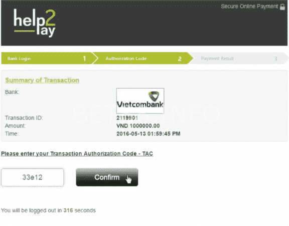 gửi tiền vào tài khoản m88 12