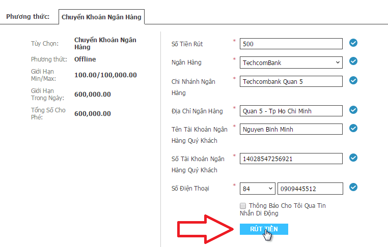 Hoan thanh buoc 1 rut tien w88