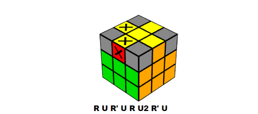 Cách giải Rubik 3x3 đưa màu về dấu cộng